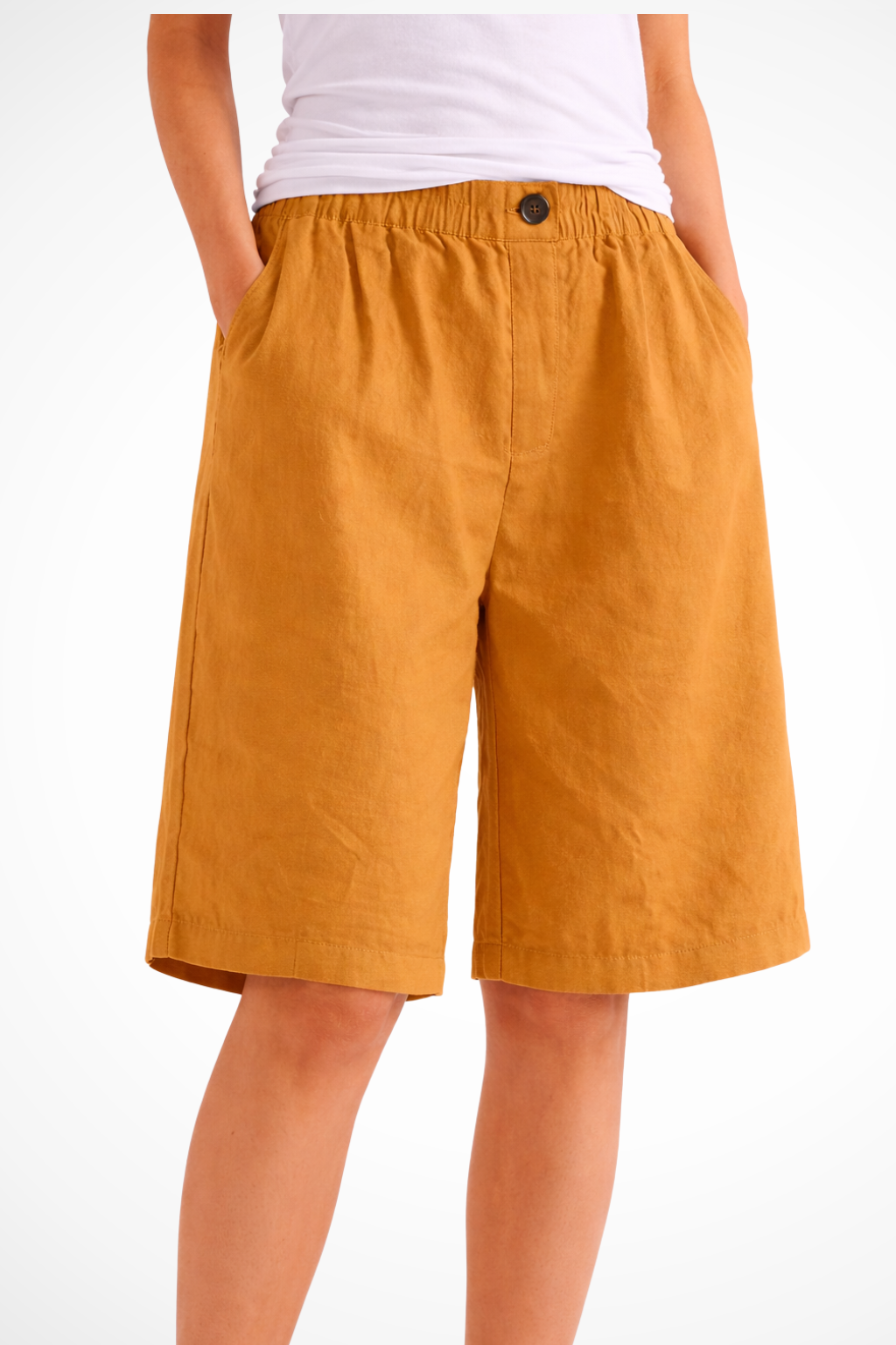 Solenne – Shorts Casuales con Cintura Elástica