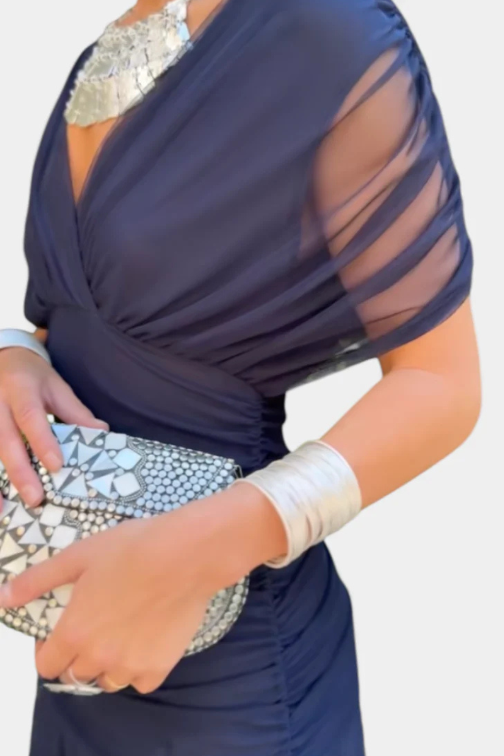 Gaby – Vestido Plisado Elegante con Hombros Descubiertos