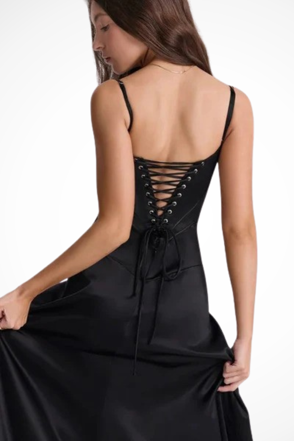 Lorenna – Vestido Maxi de Satén con Corsé para Boda
