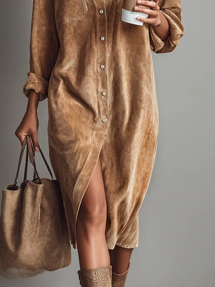Vestido Midi Elegante Margriet – vista lateral | Horizoncor