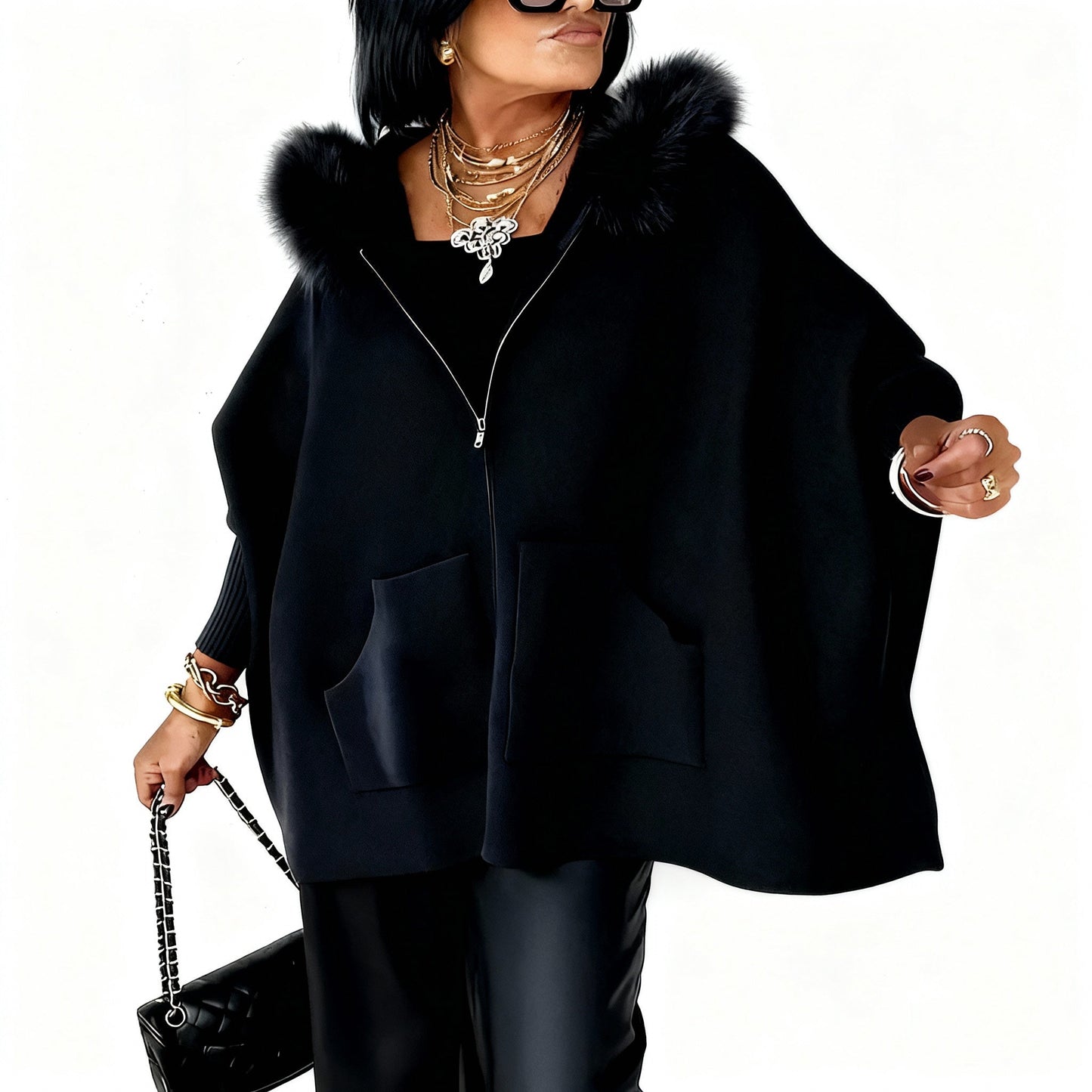 Blazer Mujer Capa María— Chaqueta De Mujer Cálida Para El Invierno – imagen 6 | Horizoncor