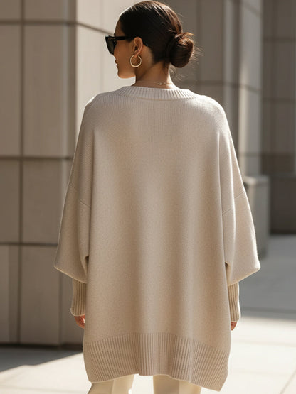 Detalle suéter mujer Alpes – vista frontal | Horizoncor