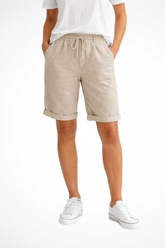 Aveline – Pantalones Capri de Lino Holgados
