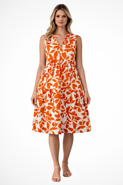 Amelia – Vestido Midi Boho con Estampado de Paisley