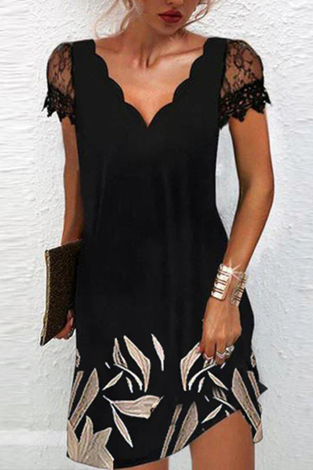 Harriet – Vestido Midi para Boda con Mangas de Encaje