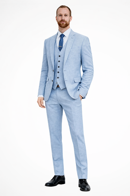 Clifton – Traje de Lino de Tres Piezas para Boda para Hombre