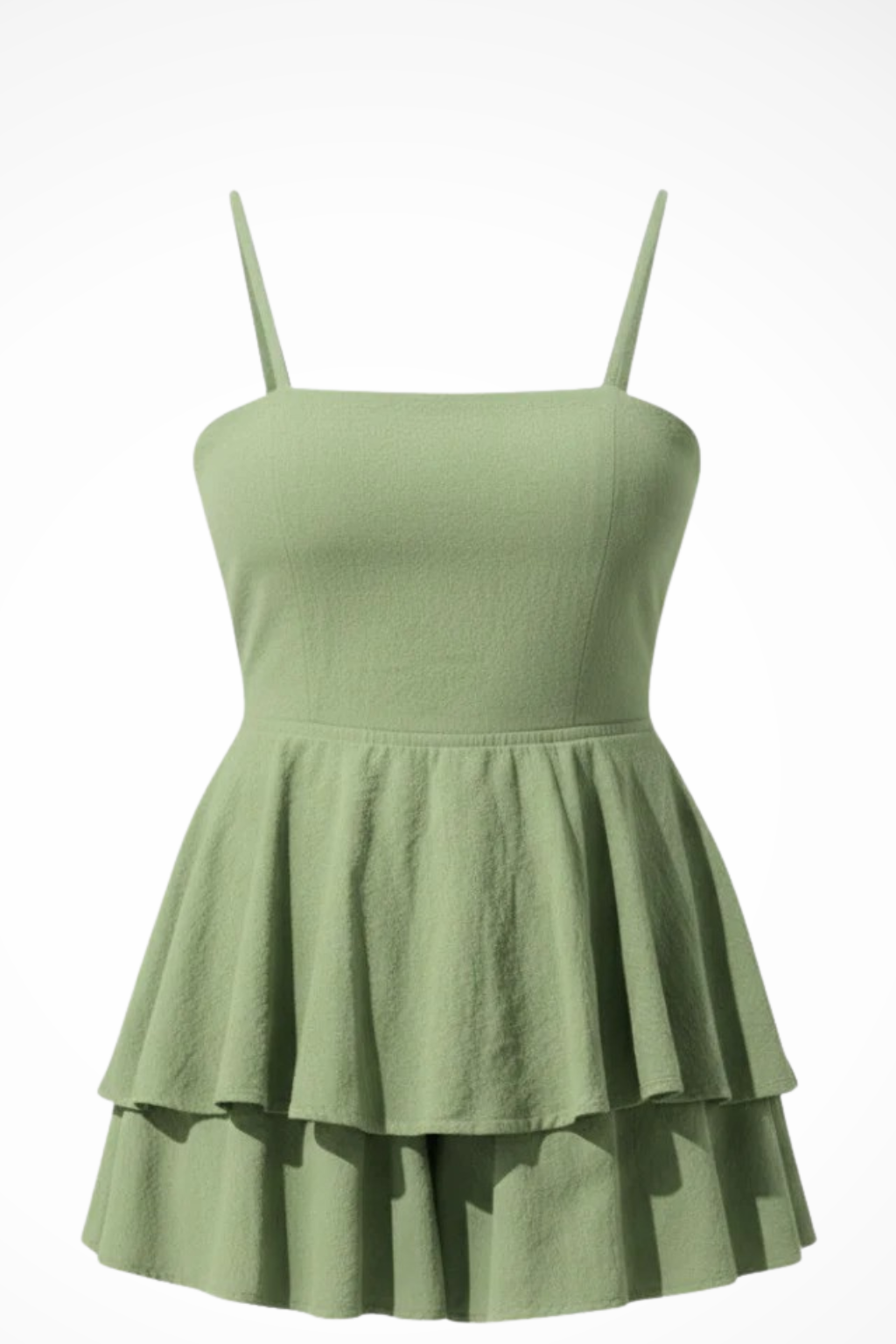 Poppy – Vestido Mini de Verano con Tirantes y Falda con Volantes