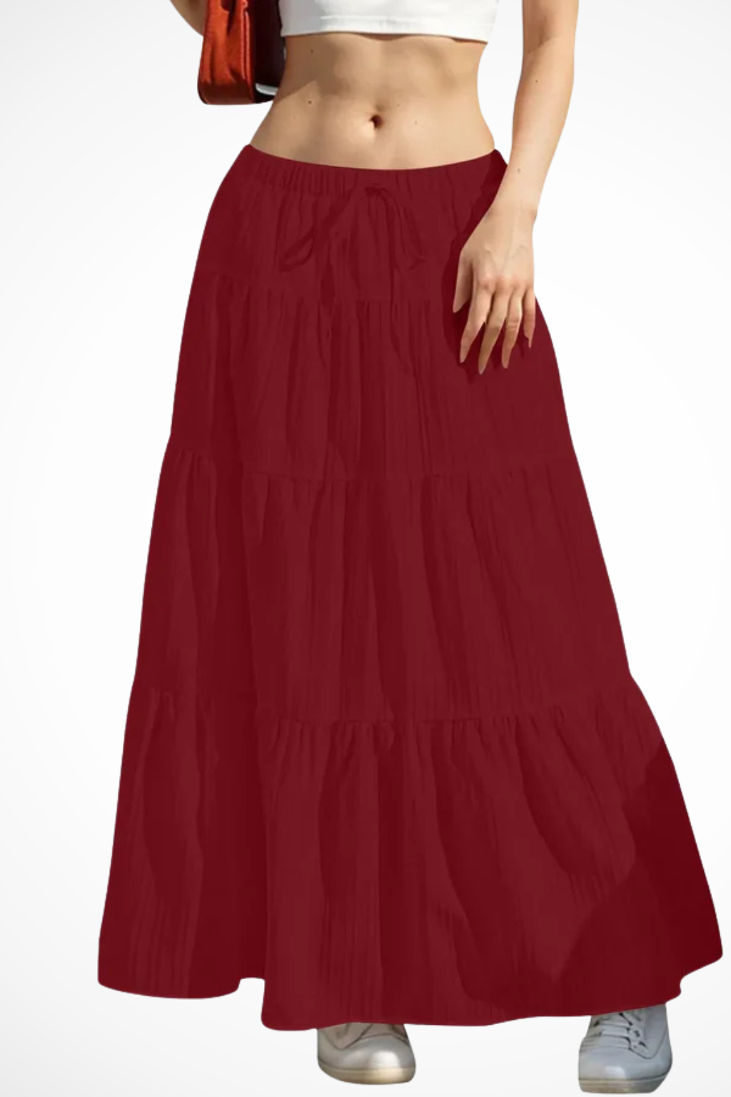 Bonnie – Falda Maxi Boho en Capas con Cintura Elástica