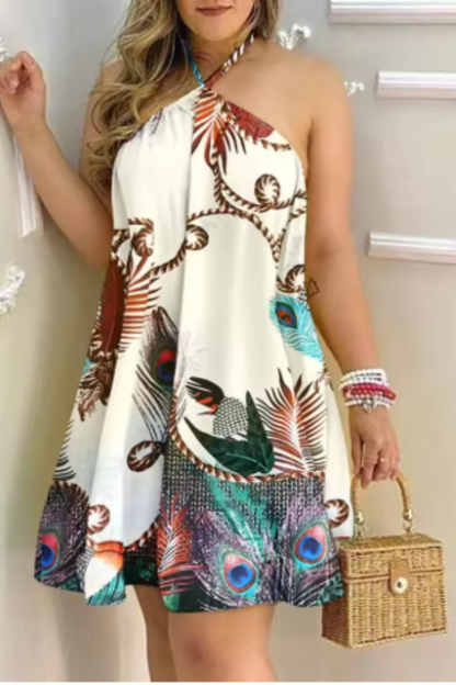 Elara – Vestido Mini Halter con Espalda Descubierta