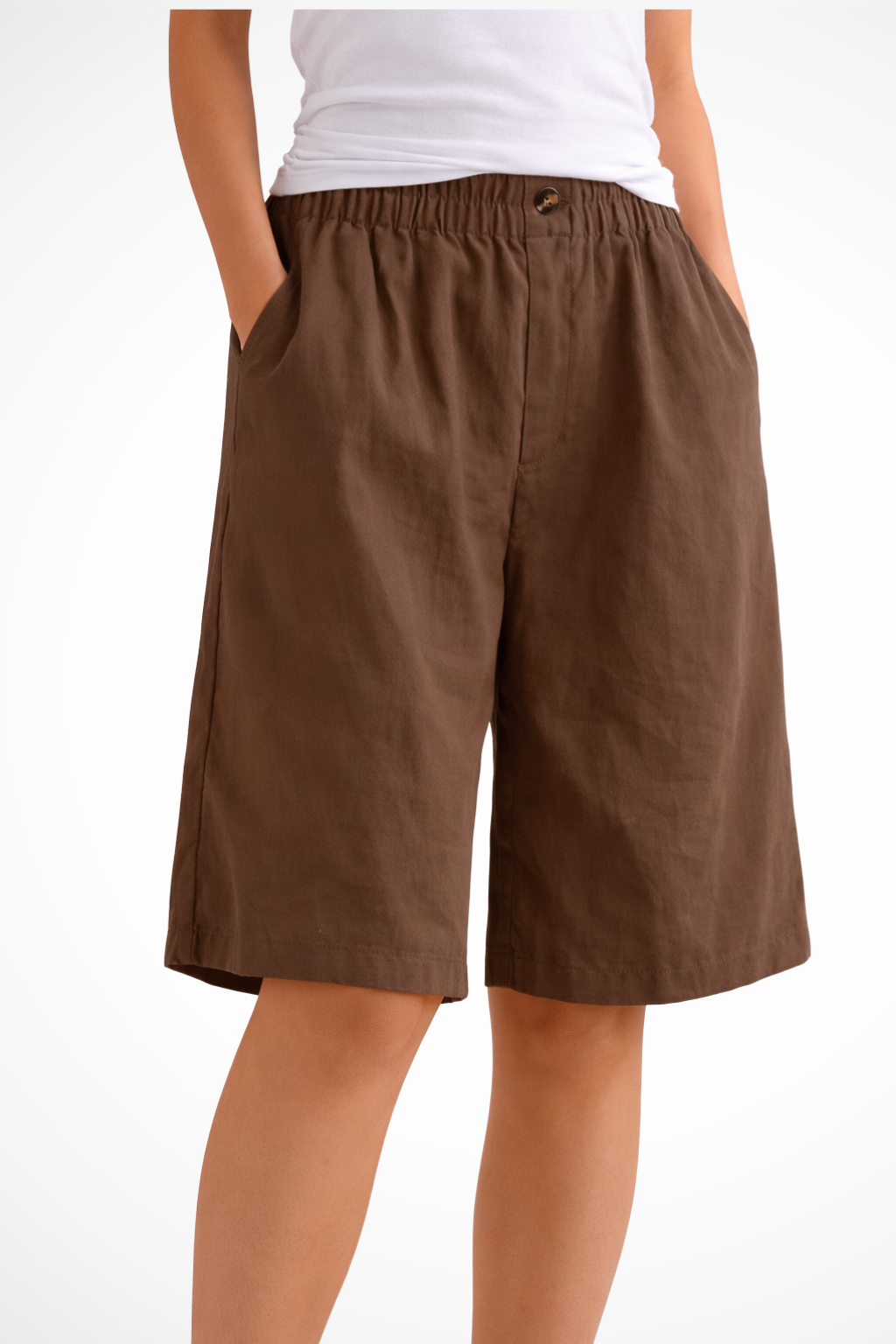 Solenne – Shorts Casuales con Cintura Elástica