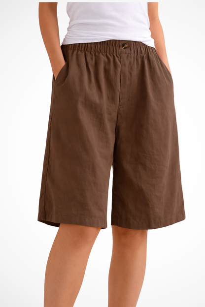 Solenne – Shorts Casuales con Cintura Elástica