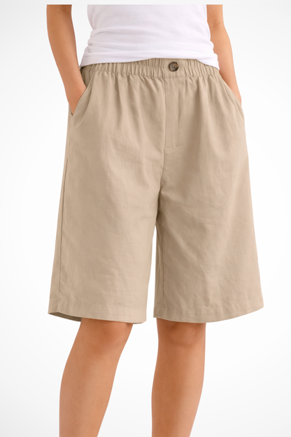 Solenne – Shorts Casuales con Cintura Elástica