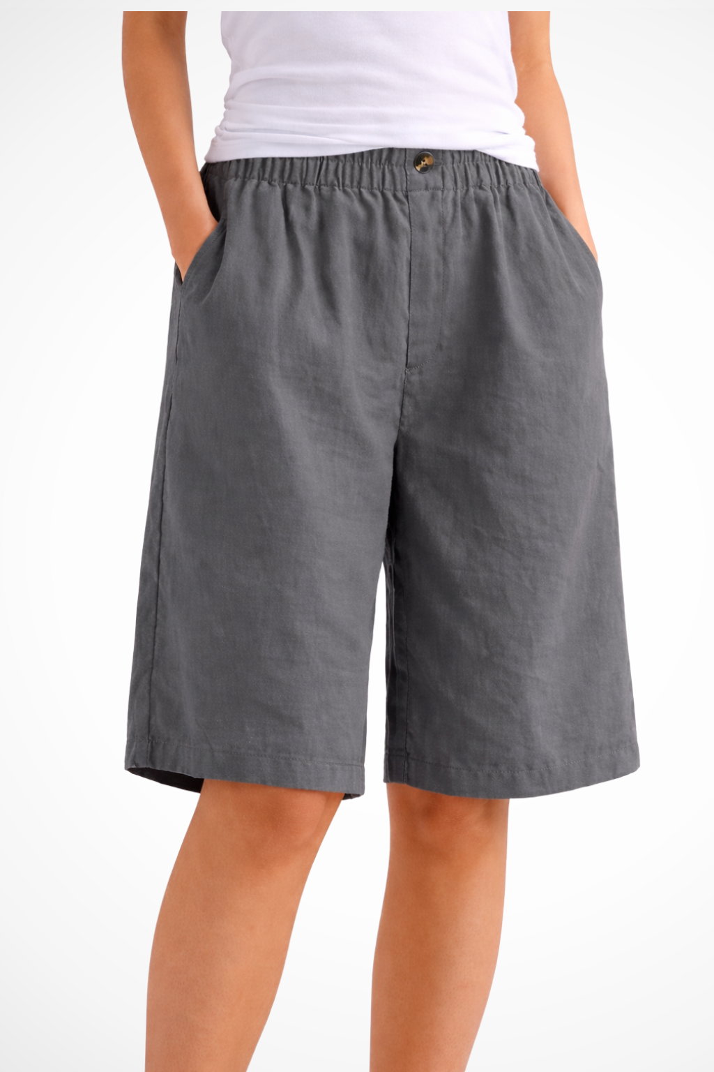 Solenne – Shorts Casuales con Cintura Elástica