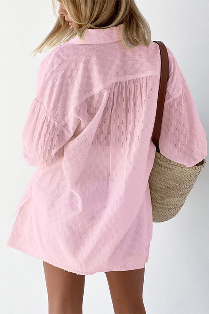 Darla – Conjunto de Camisa Broderie Oversize y Shorts de Verano