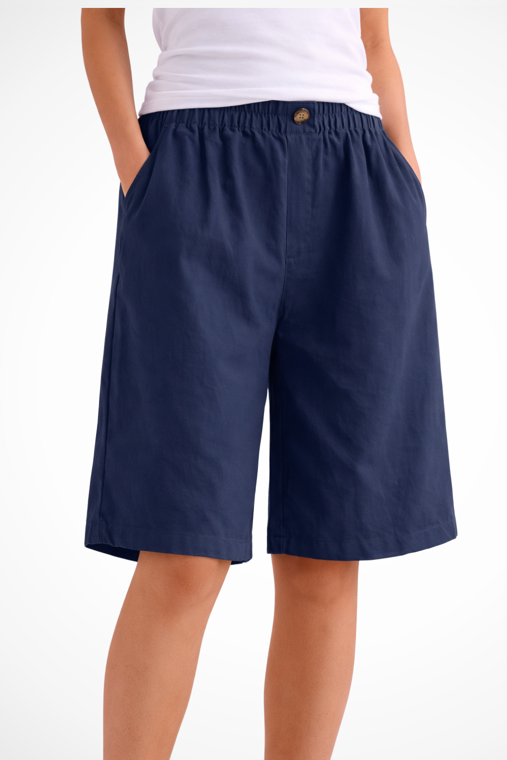 Solenne – Shorts Casuales con Cintura Elástica
