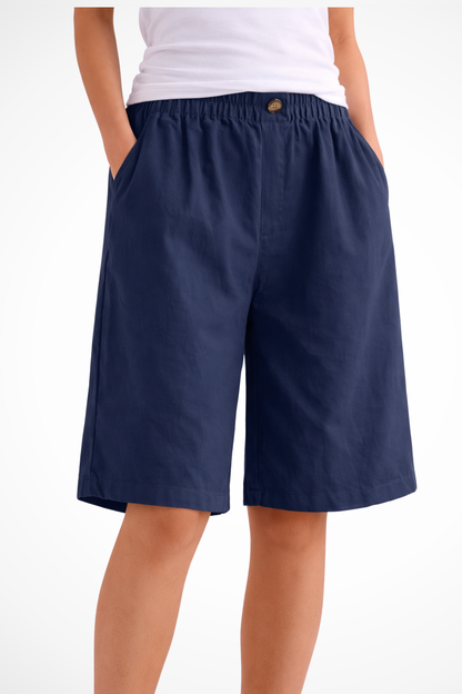Solenne – Shorts Casuales con Cintura Elástica