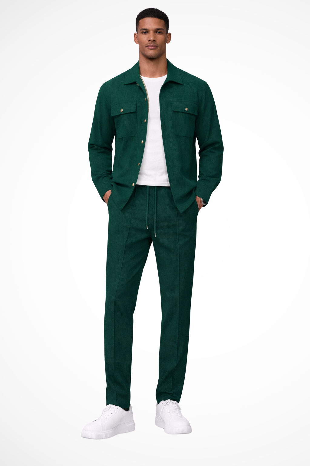 Tanner – Conjunto de Overshirt y Pantalón Recto para Hombre