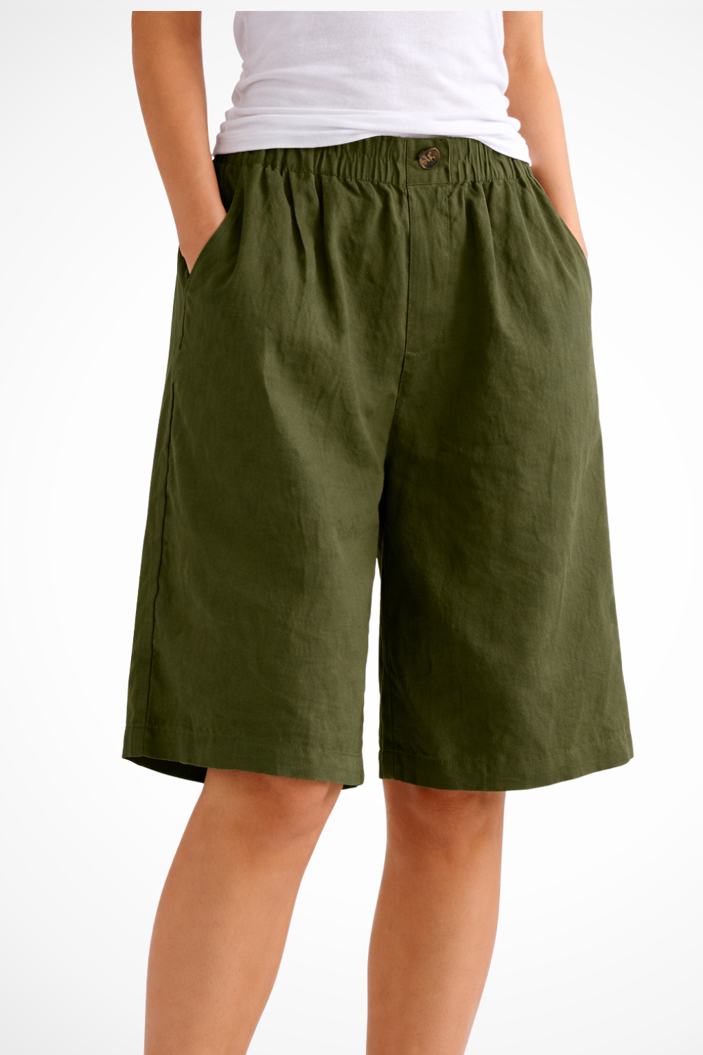 Solenne – Shorts Casuales con Cintura Elástica