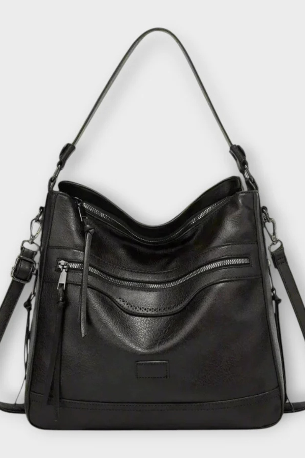 Ardelle – Bolso de Hombro Slouchy con Cremalleras Decorativas