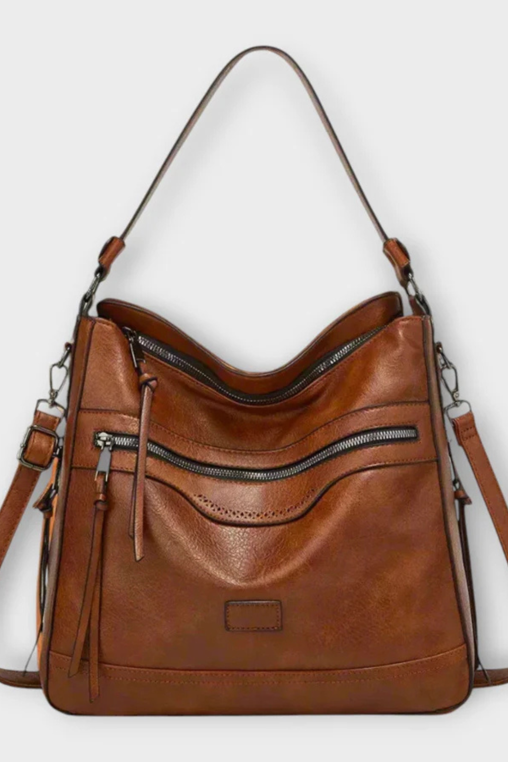 Ardelle – Bolso de Hombro Slouchy con Cremalleras Decorativas