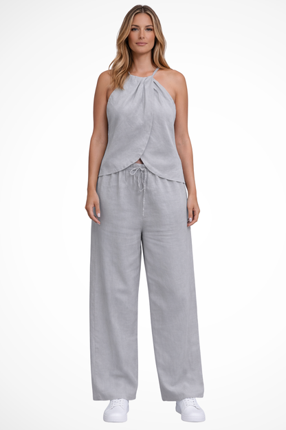Indra – Conjunto Formal Elegante de 2 Piezas Halter