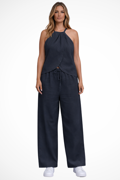 Indra – Conjunto Formal Elegante de 2 Piezas Halter