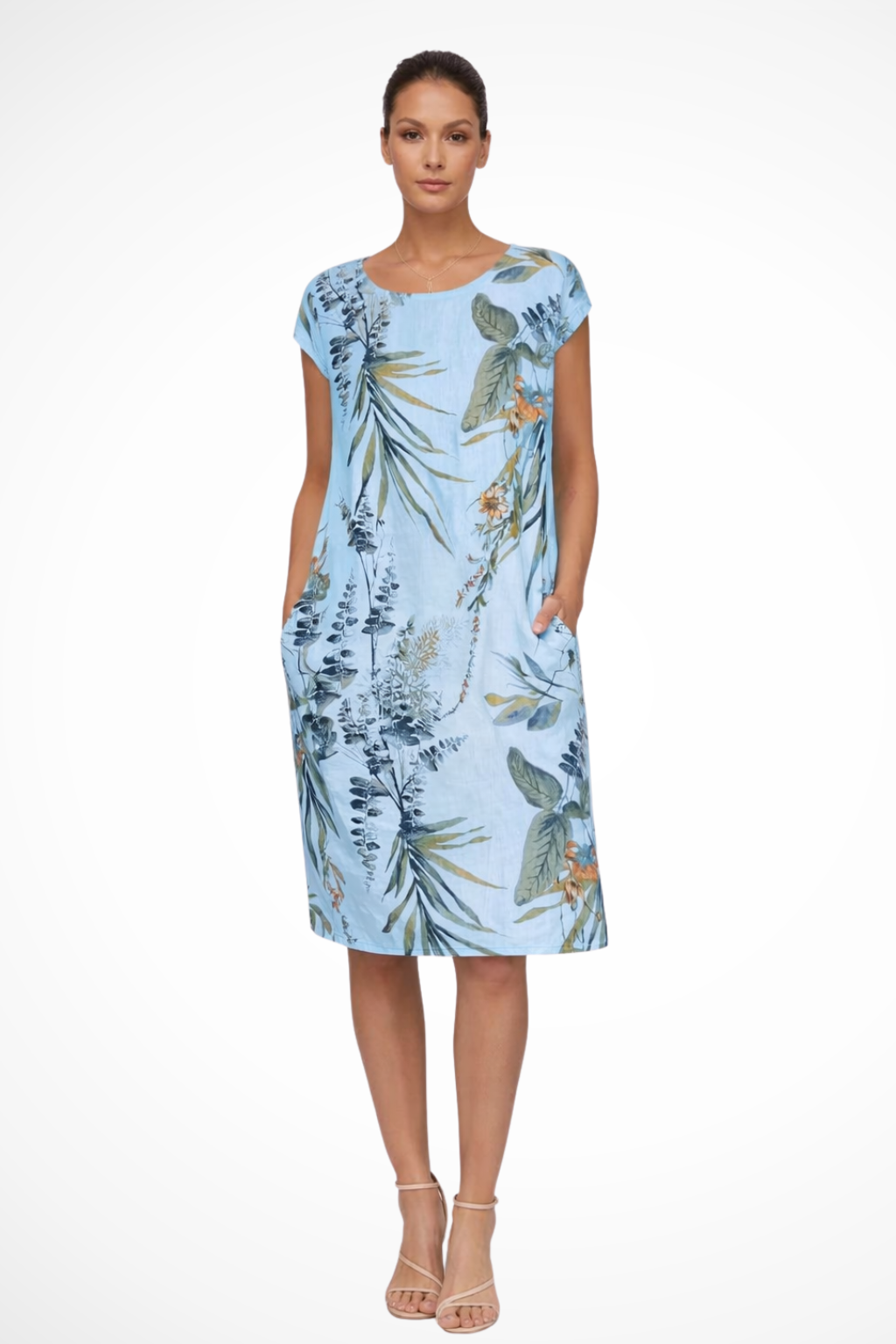 Ivy – Vestido Casual de Verano con Estampado Botánico