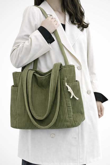Cordelia – Bolso Tote de Pana para el Día a Día