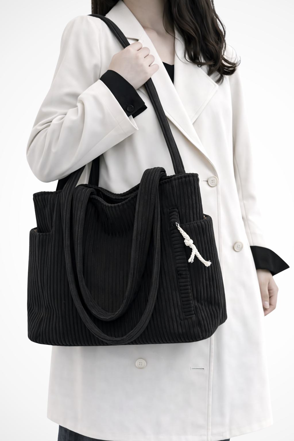 Cordelia – Bolso Tote de Pana para el Día a Día