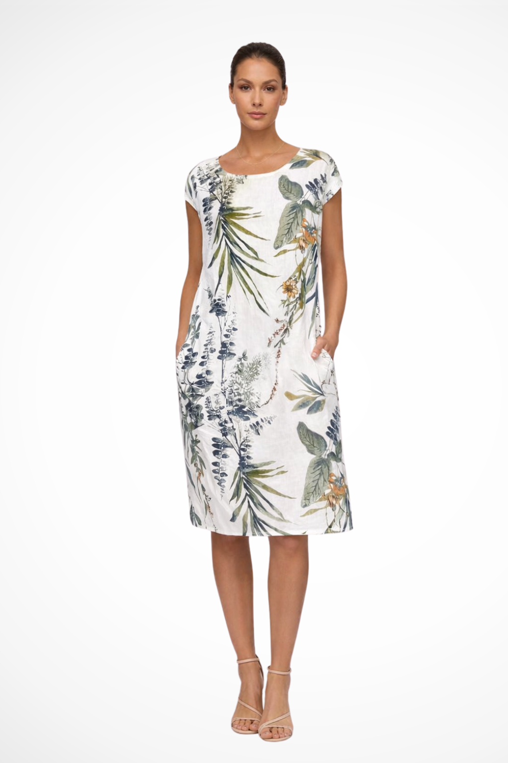 Ivy – Vestido Casual de Verano con Estampado Botánico