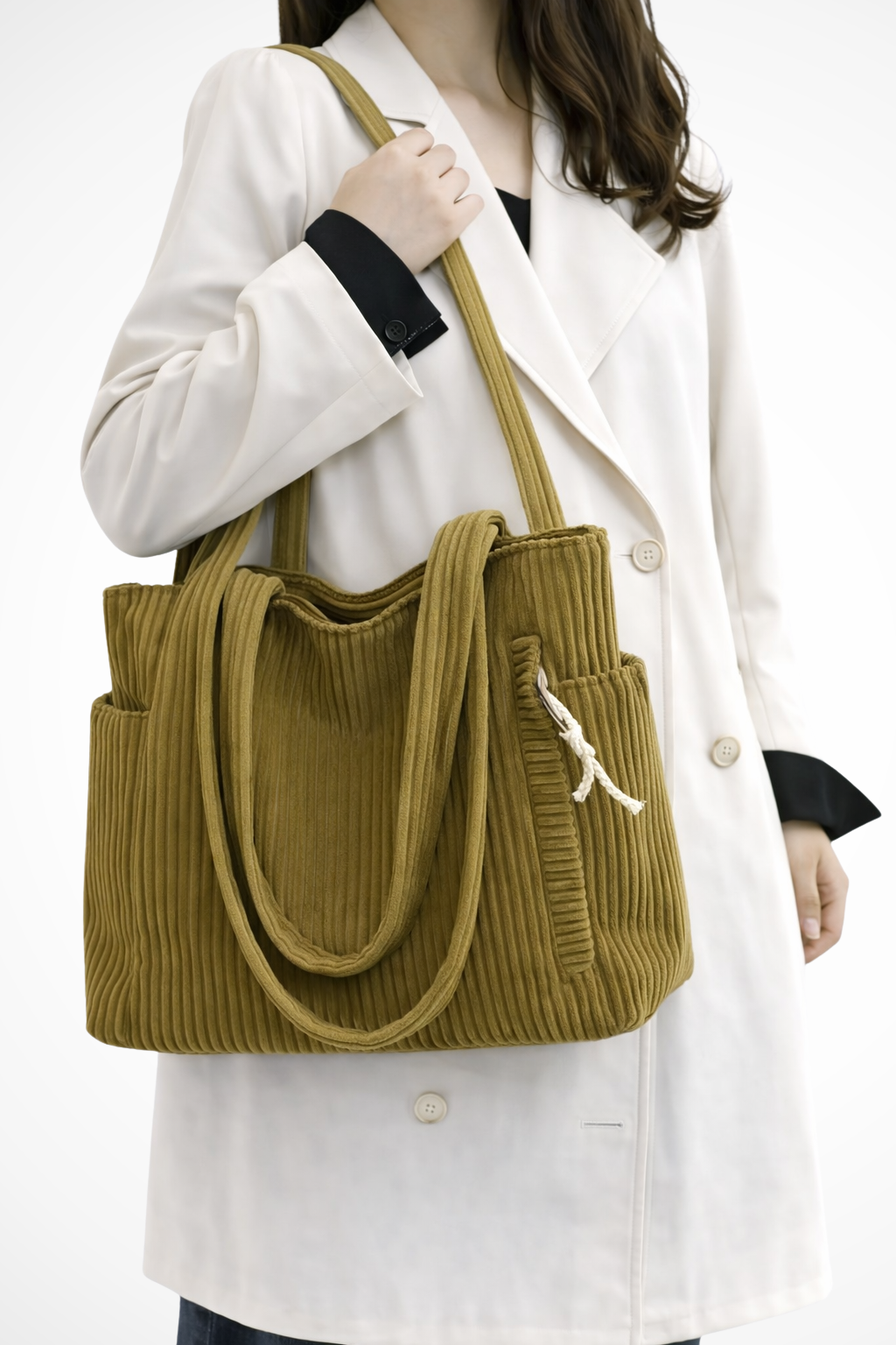 Cordelia – Bolso Tote de Pana para el Día a Día