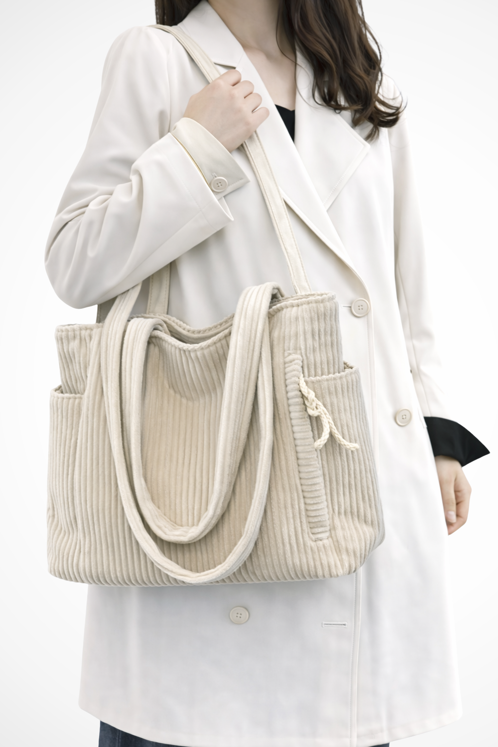 Cordelia – Bolso Tote de Pana para el Día a Día