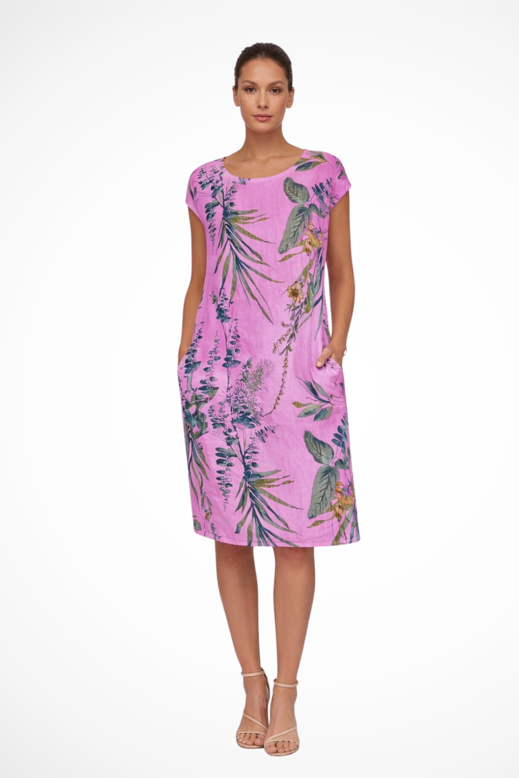 Ivy – Vestido Casual de Verano con Estampado Botánico
