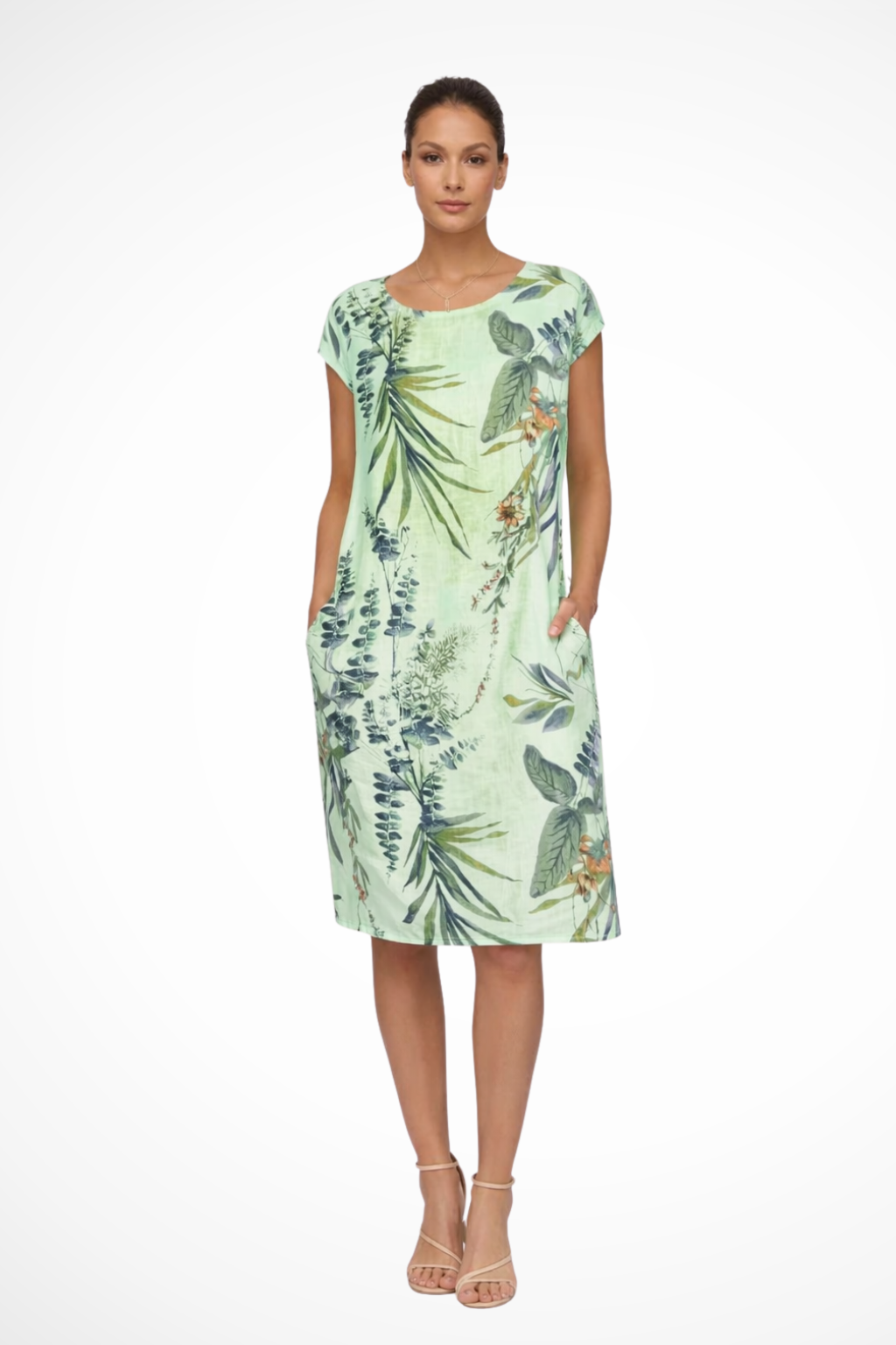 Ivy – Vestido Casual de Verano con Estampado Botánico