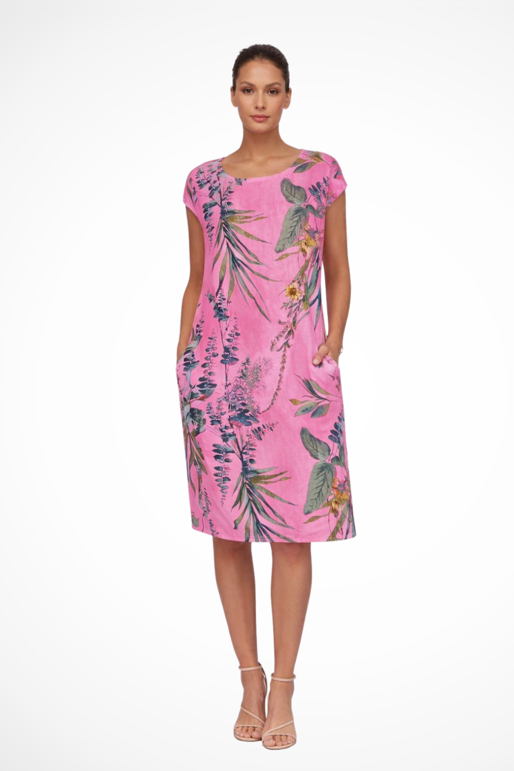 Ivy – Vestido Casual de Verano con Estampado Botánico