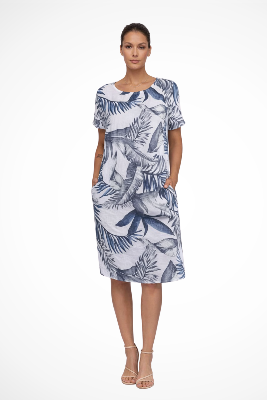 Ivy – Vestido Casual de Verano con Estampado Botánico