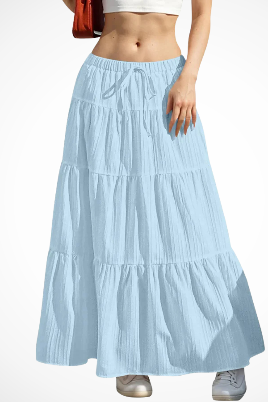 Bonnie – Falda Maxi Boho en Capas con Cintura Elástica