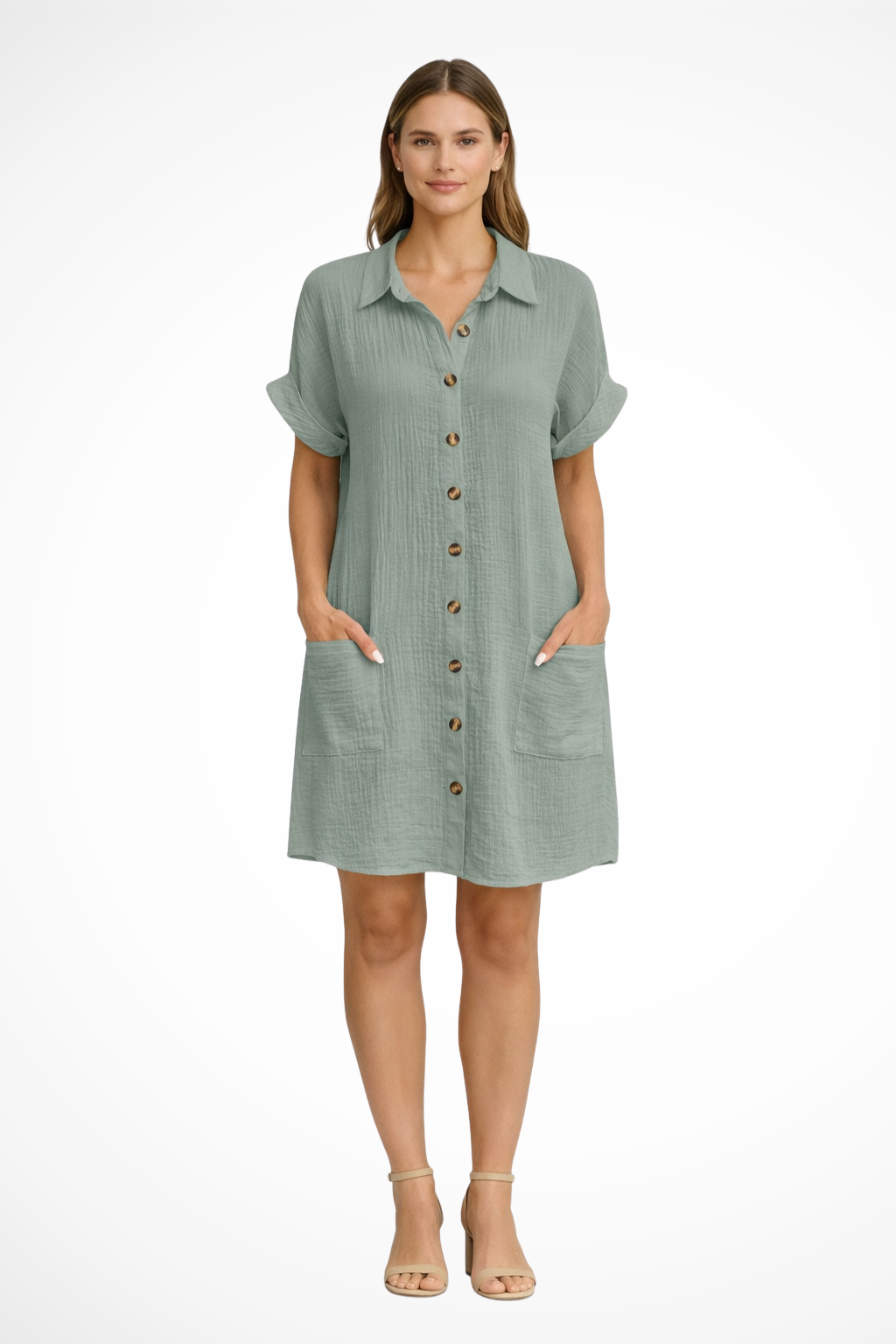 Maren – Vestido Playero de Verano con Botones