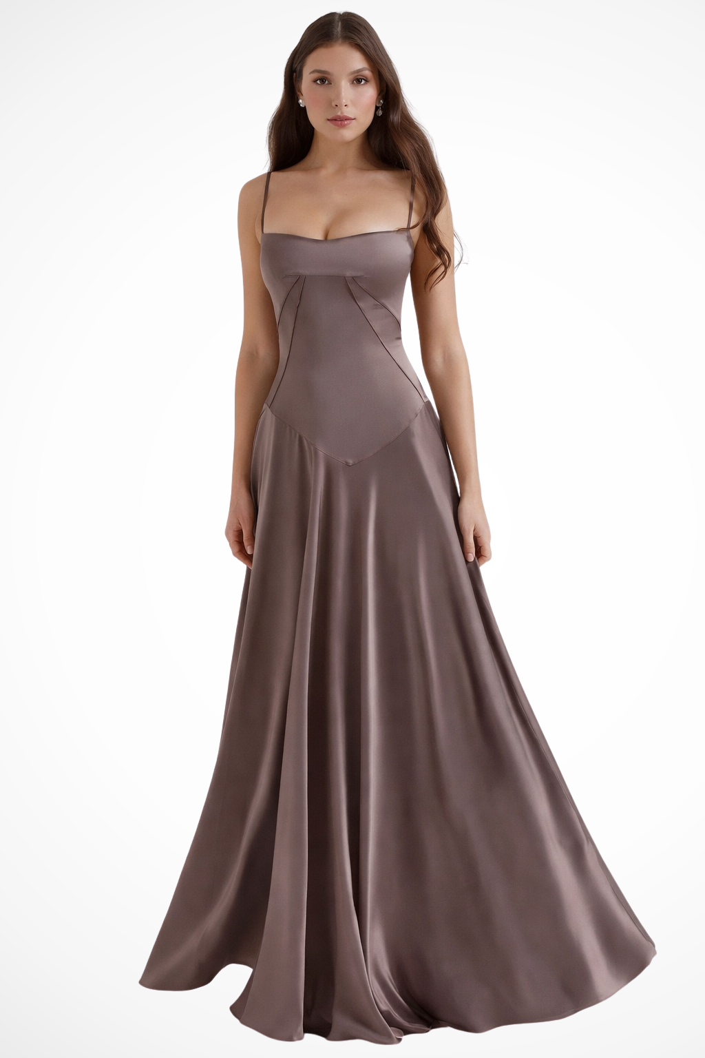 Lorenna – Vestido Maxi de Satén con Corsé para Boda