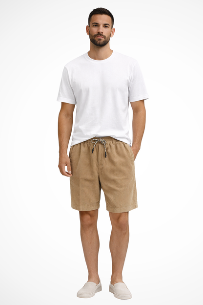 Brixton – Shorts Casual de Pana con Cordón para Hombre