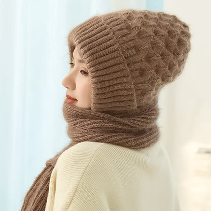 Polar – Gorro y bufanda cortaviento forrados en polar