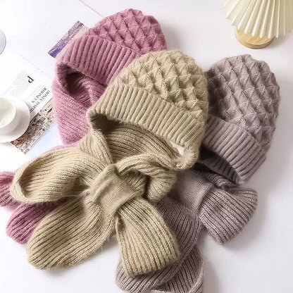 Polar – Gorro y bufanda cortaviento forrados en polar