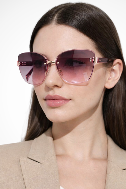 Cordelia – Gafas de Sol Cat Eye sin Montura con Cristal Degradado