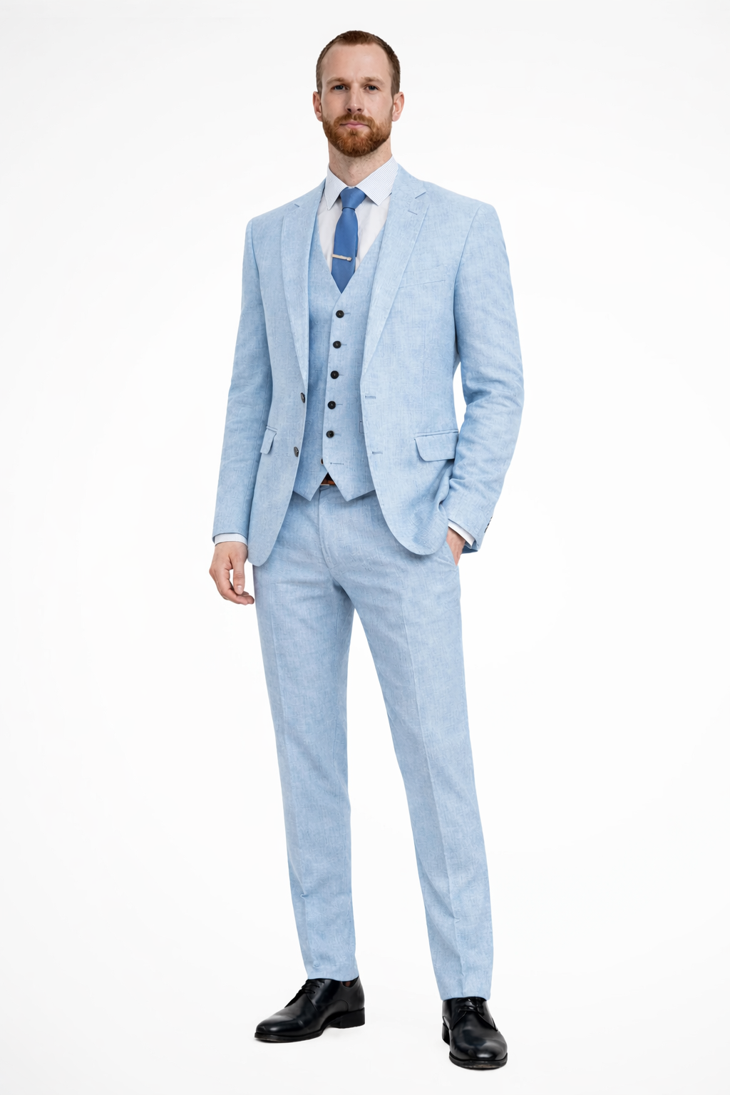 Clifton – Traje de Lino de Tres Piezas para Boda para Hombre