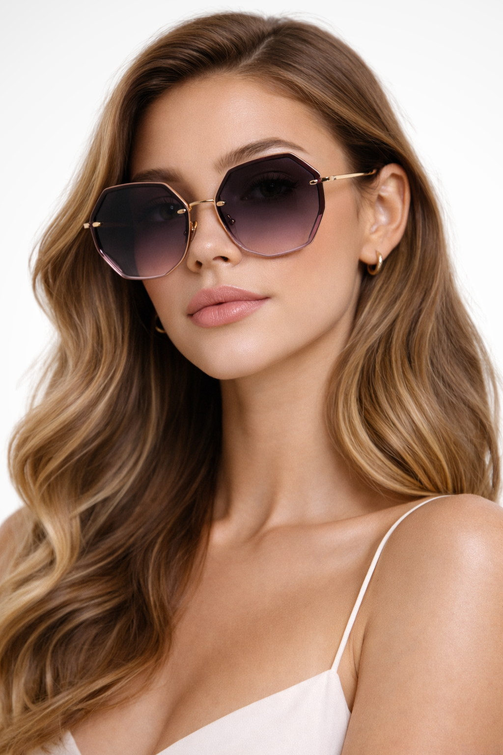 Emmeline – Gafas de Sol Oversize sin Montura con Lente Degradado