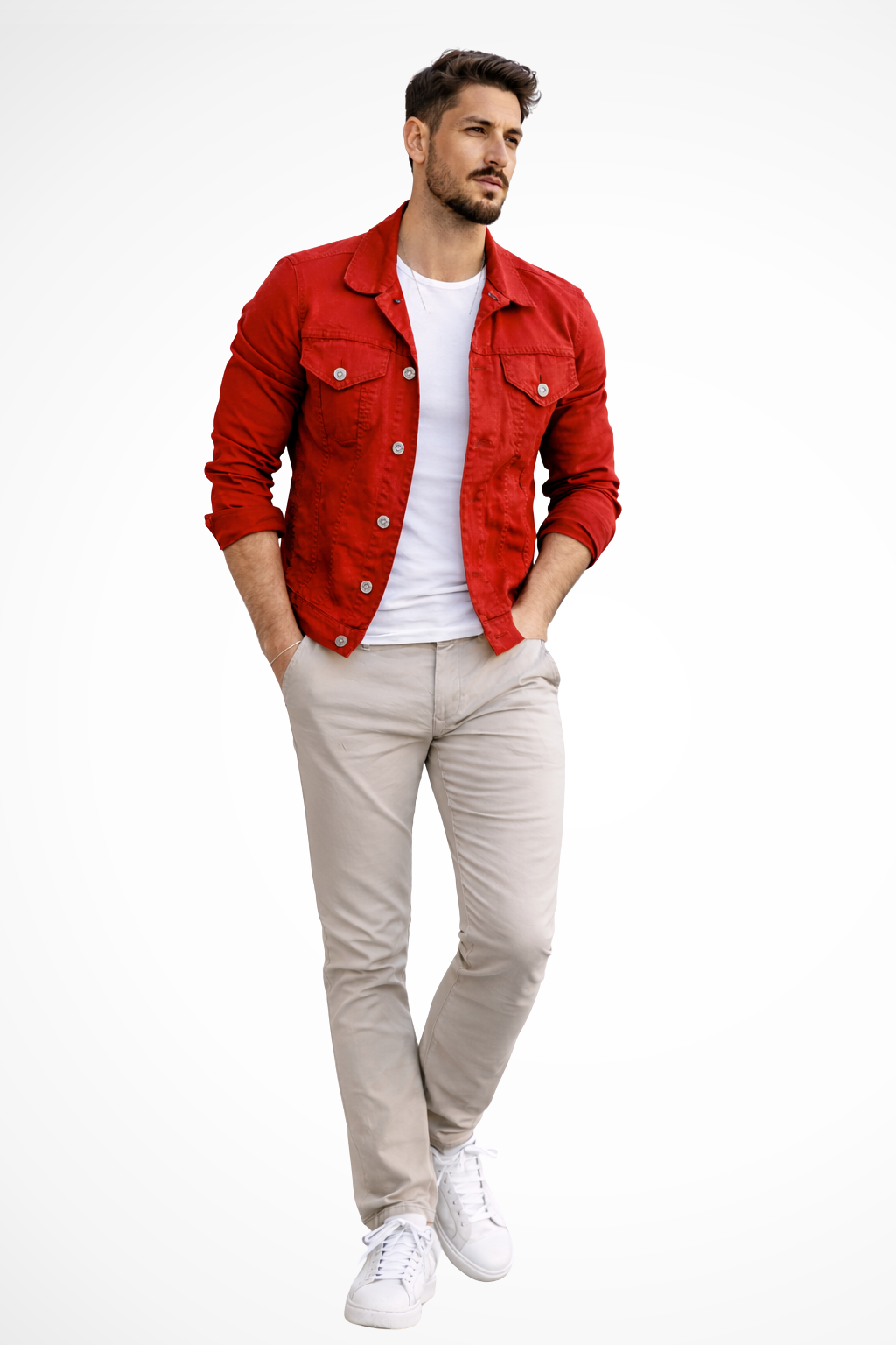 Reece – Chaqueta Denim Slim Fit con Botones para Hombre