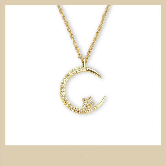 Collar Celeste – Mujer Estrella y Luna