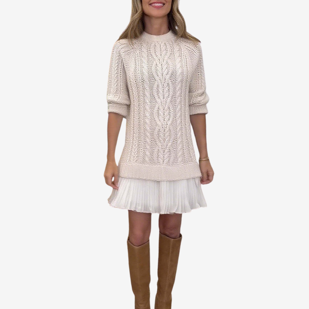 Detalle vestido de noche Gaëlle Vestido de punto – vista frontal | Horizoncor