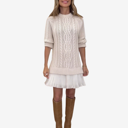 Detalle vestido de noche Gaëlle Vestido de punto – vista frontal | Horizoncor