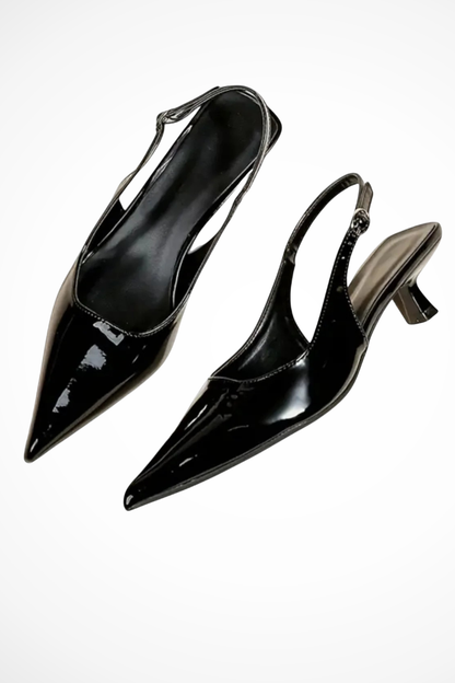 Lucinda – Kitten Heels Slingback con Punta Apuntada